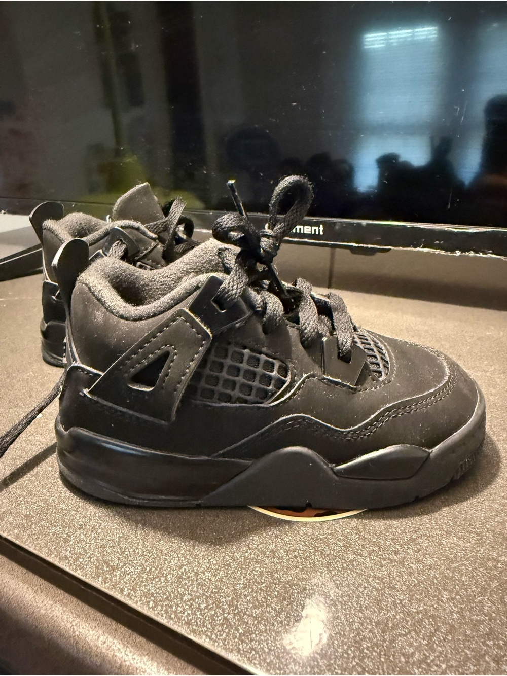 Nike Kids Black Lace-Up Basketball Sneakers